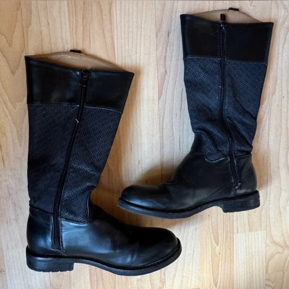 Cole Haan Boots Black Brennan Riding Big Kids Sz 1 Horse Girl Country School
